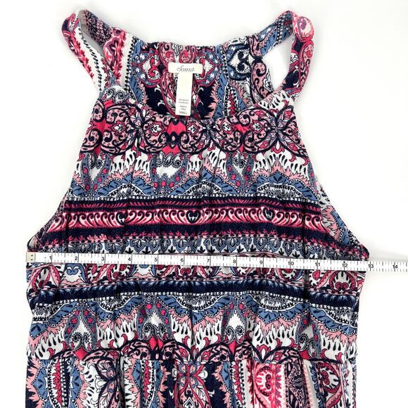 Soma Paisley Asymmetrical Shark Bite Hem Maxi Dress Size Small - Picture 6 of 9